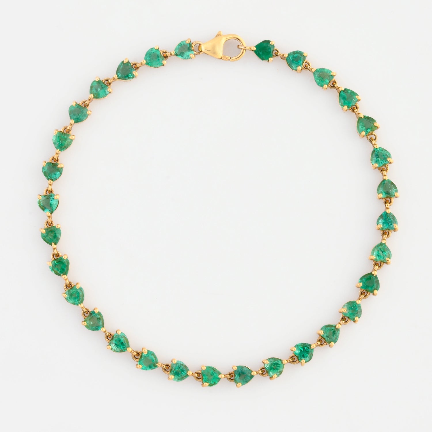 Emerald Mini Heart Bracelet