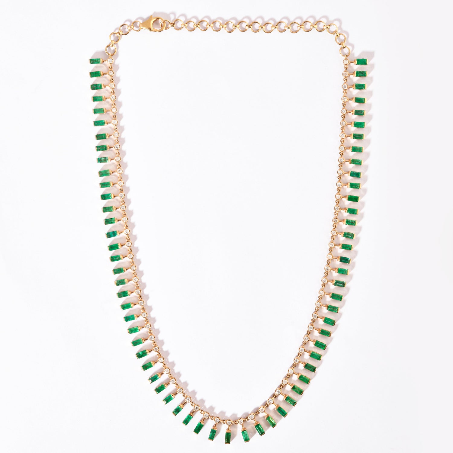 Emerald &amp; Diamond Princess Necklace