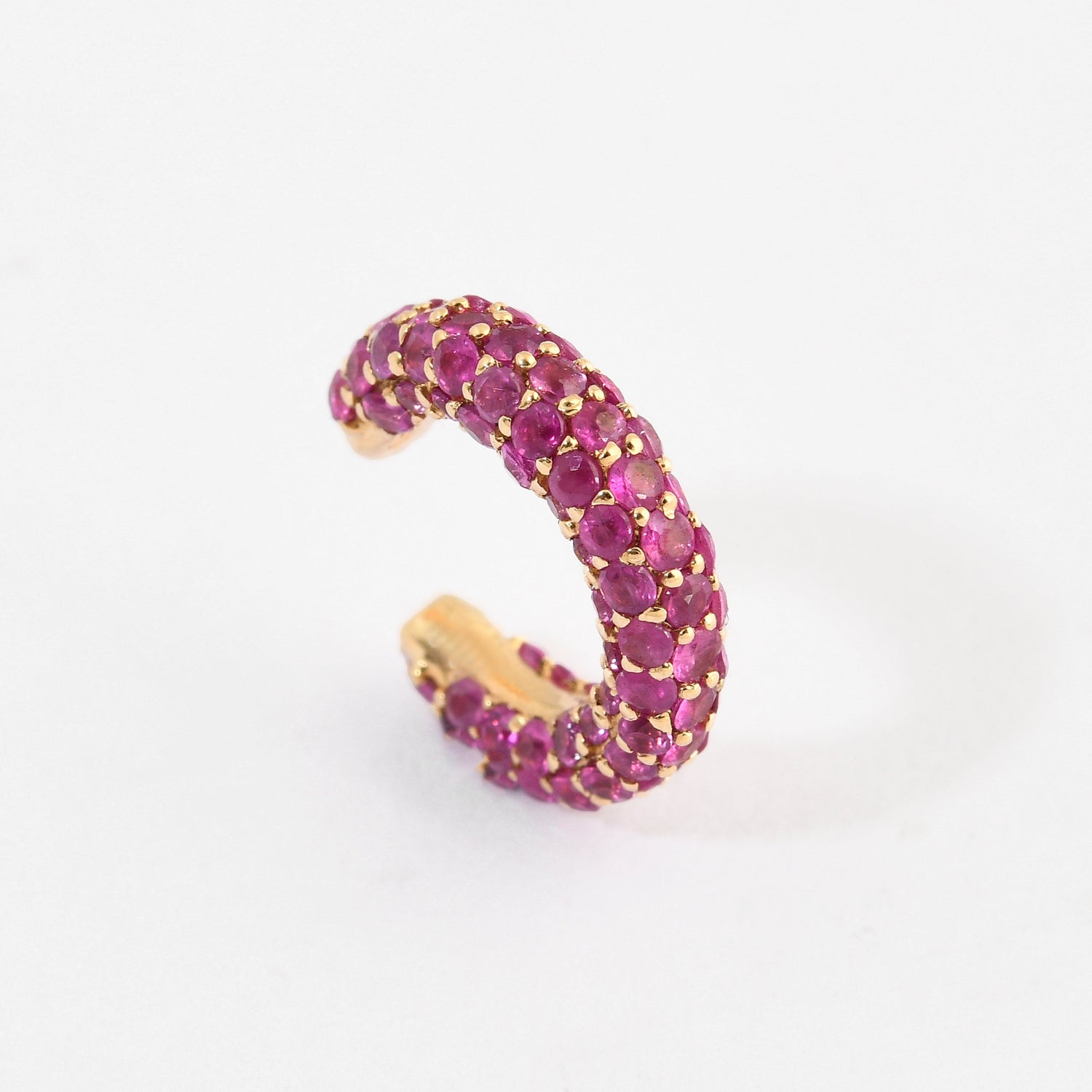 Pink Sapphire Jumbo Pave Ear Cuff