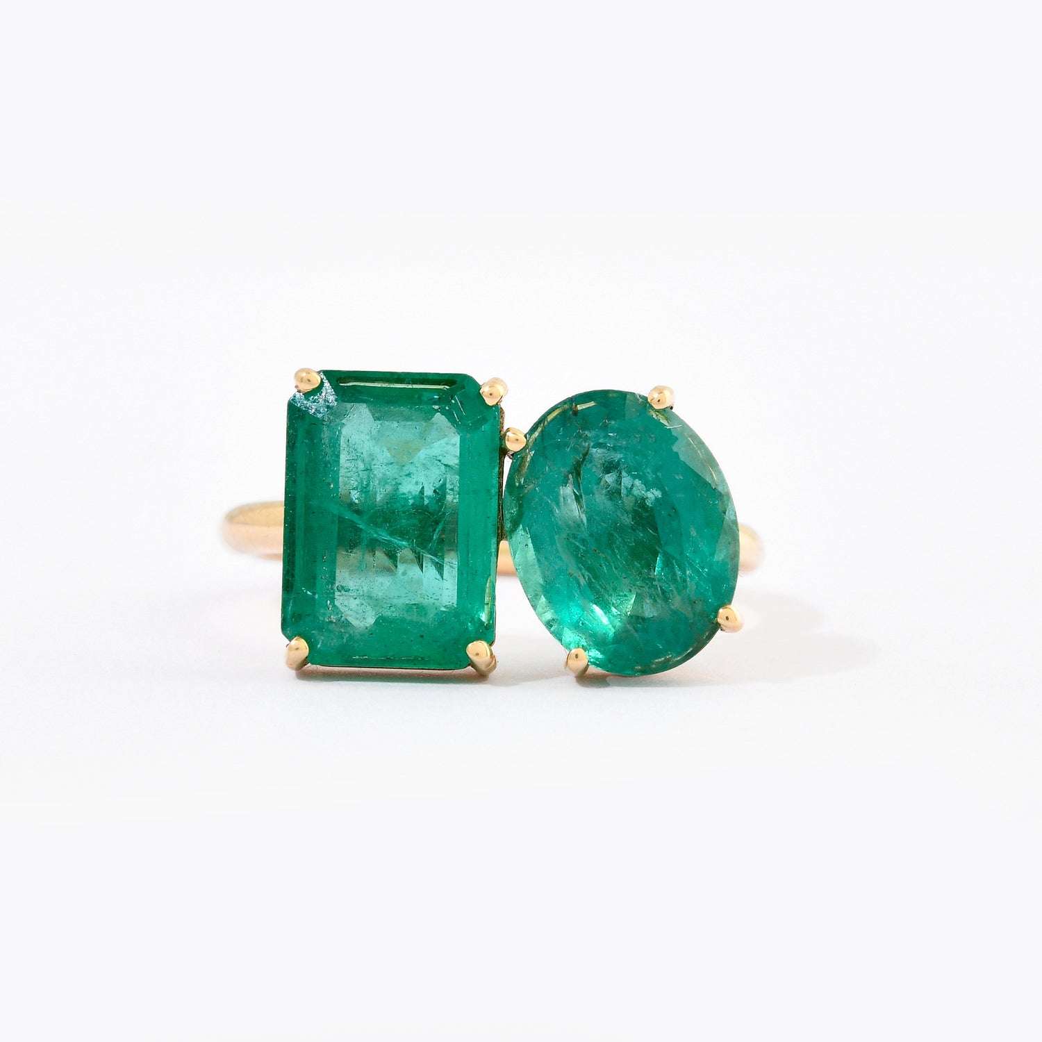 Emerald Toi Et Moi Ring