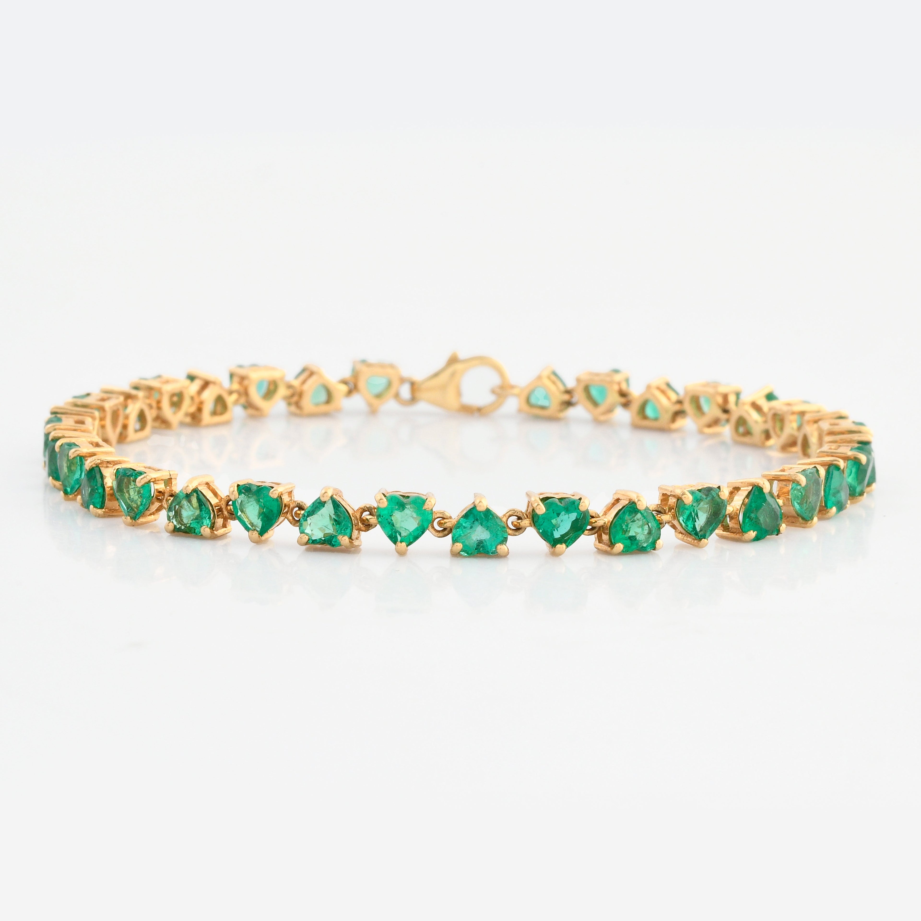 Emerald Mixed Heart Bracelet