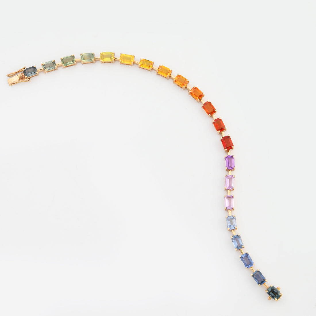 Rainbow Sapphire Tennis Bracelet