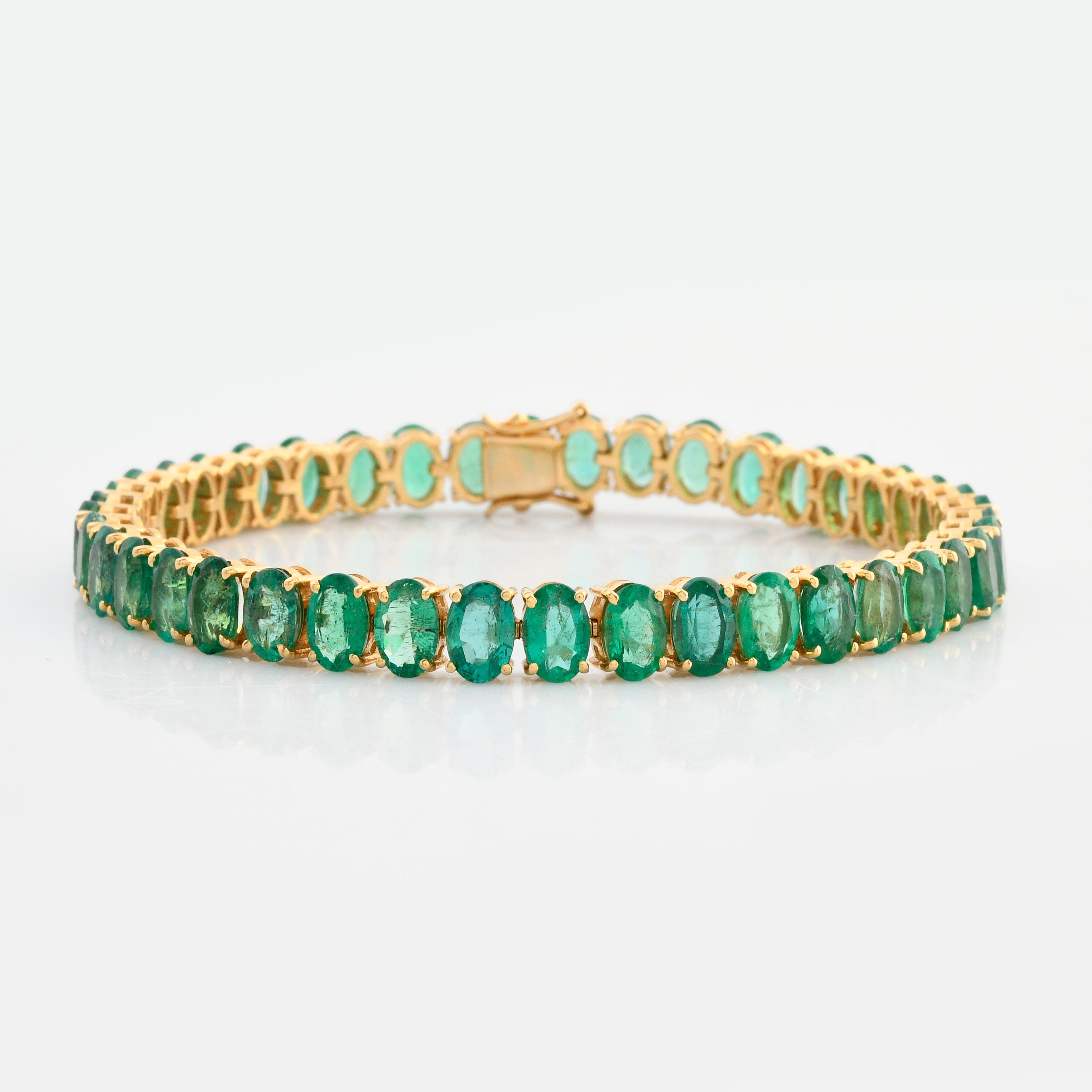 Emerald Oval Tennis Bracelet