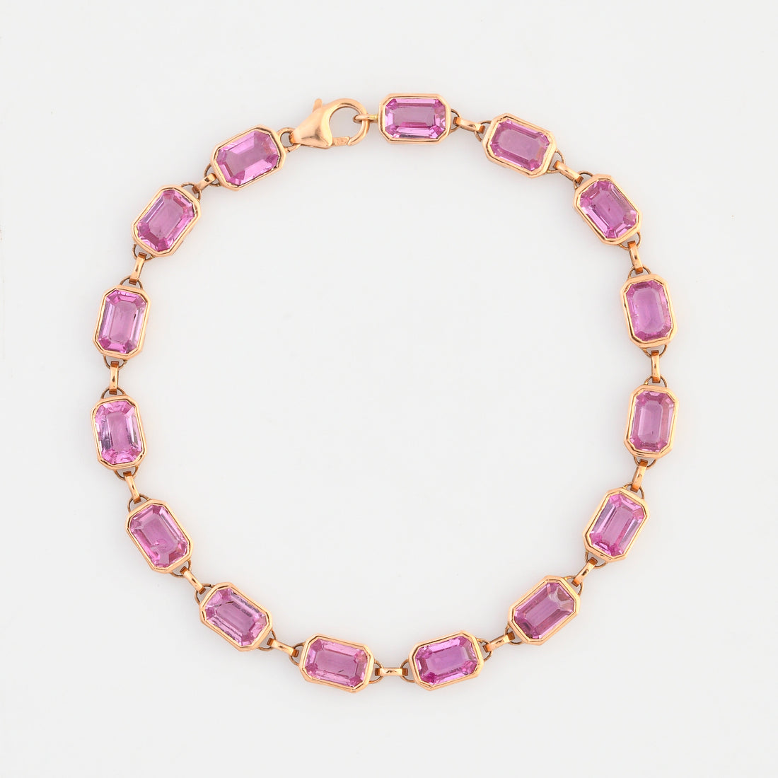 Pink Sapphire Rose Cut Bracelet