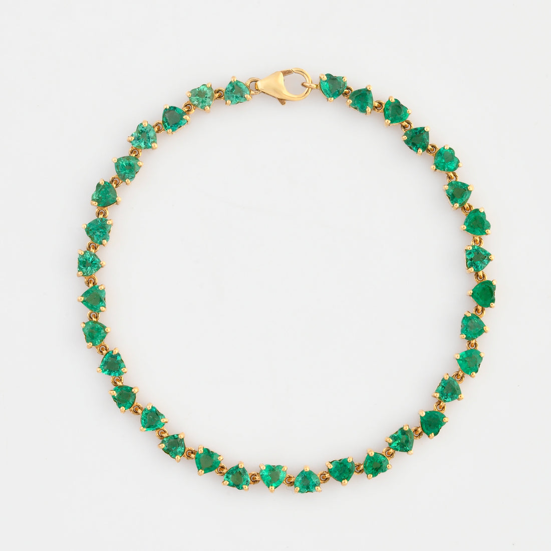 Emerald Mixed Heart Bracelet