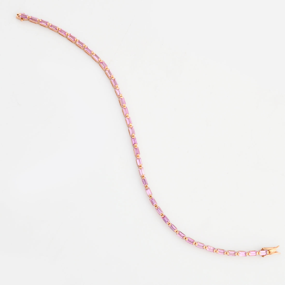 Pink Sapphire Tennis Bracelet