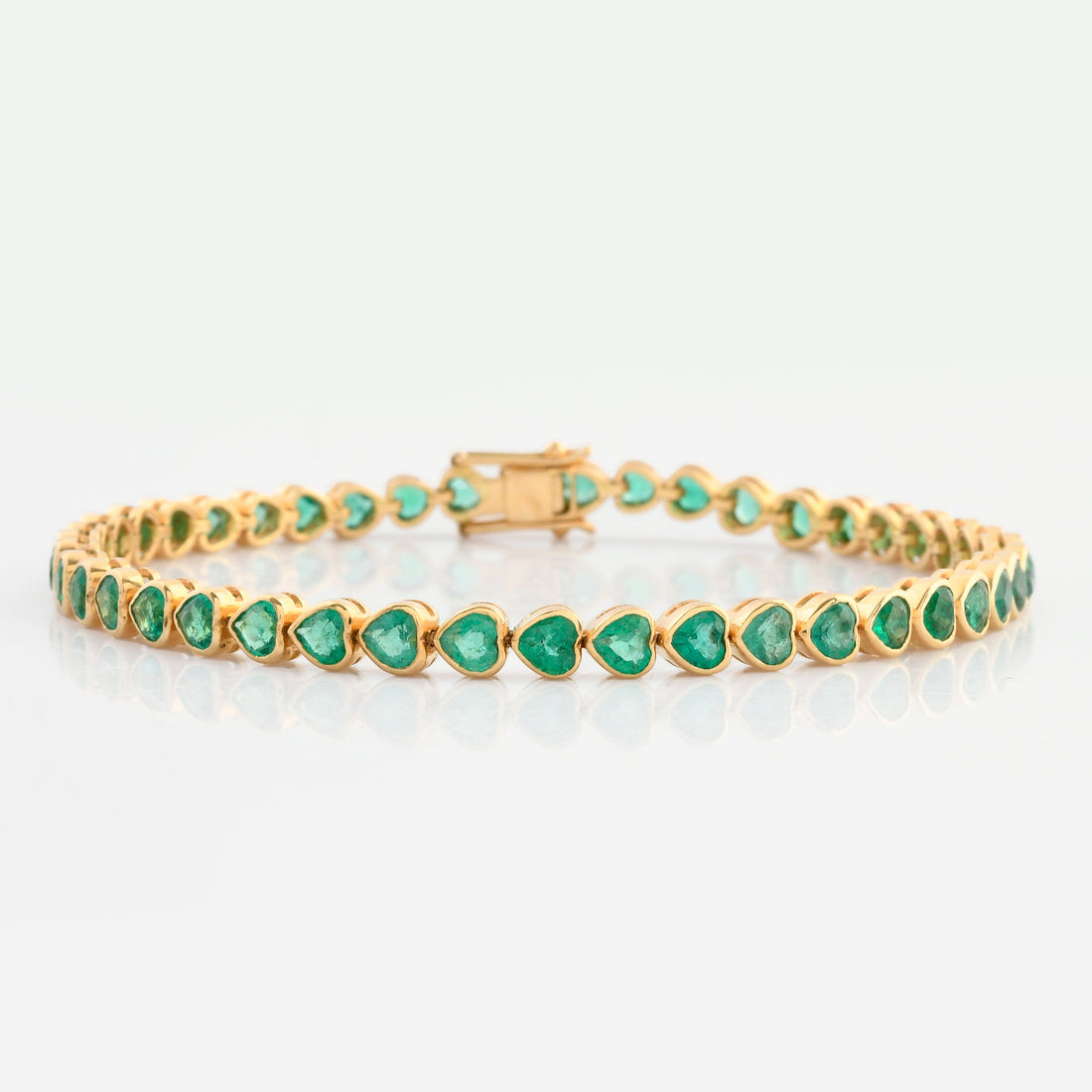 Emerald Heart Tennis Bracelet