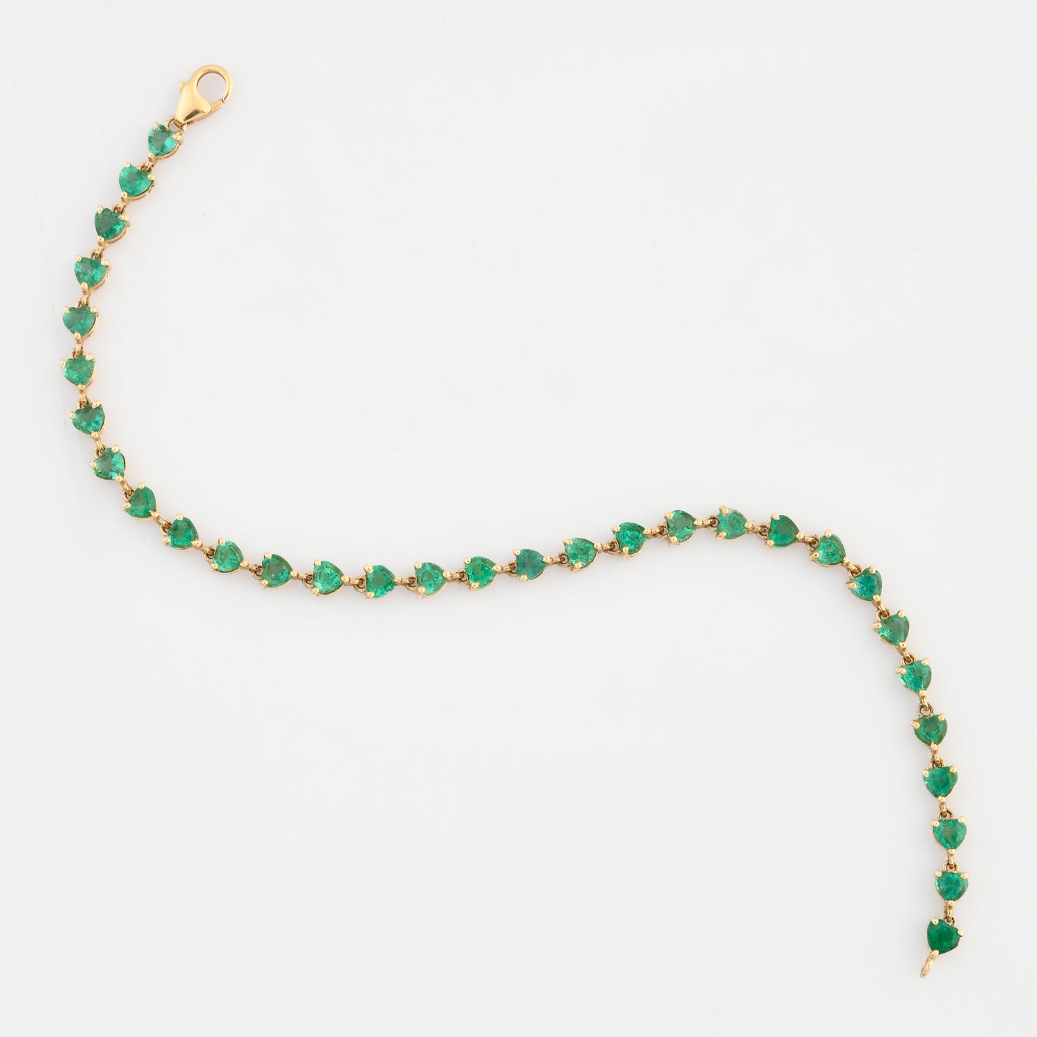 Emerald Mini Heart Bracelet