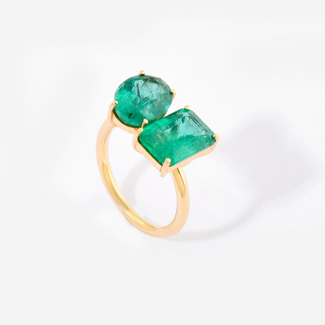 Emerald Toi Et Moi Ring