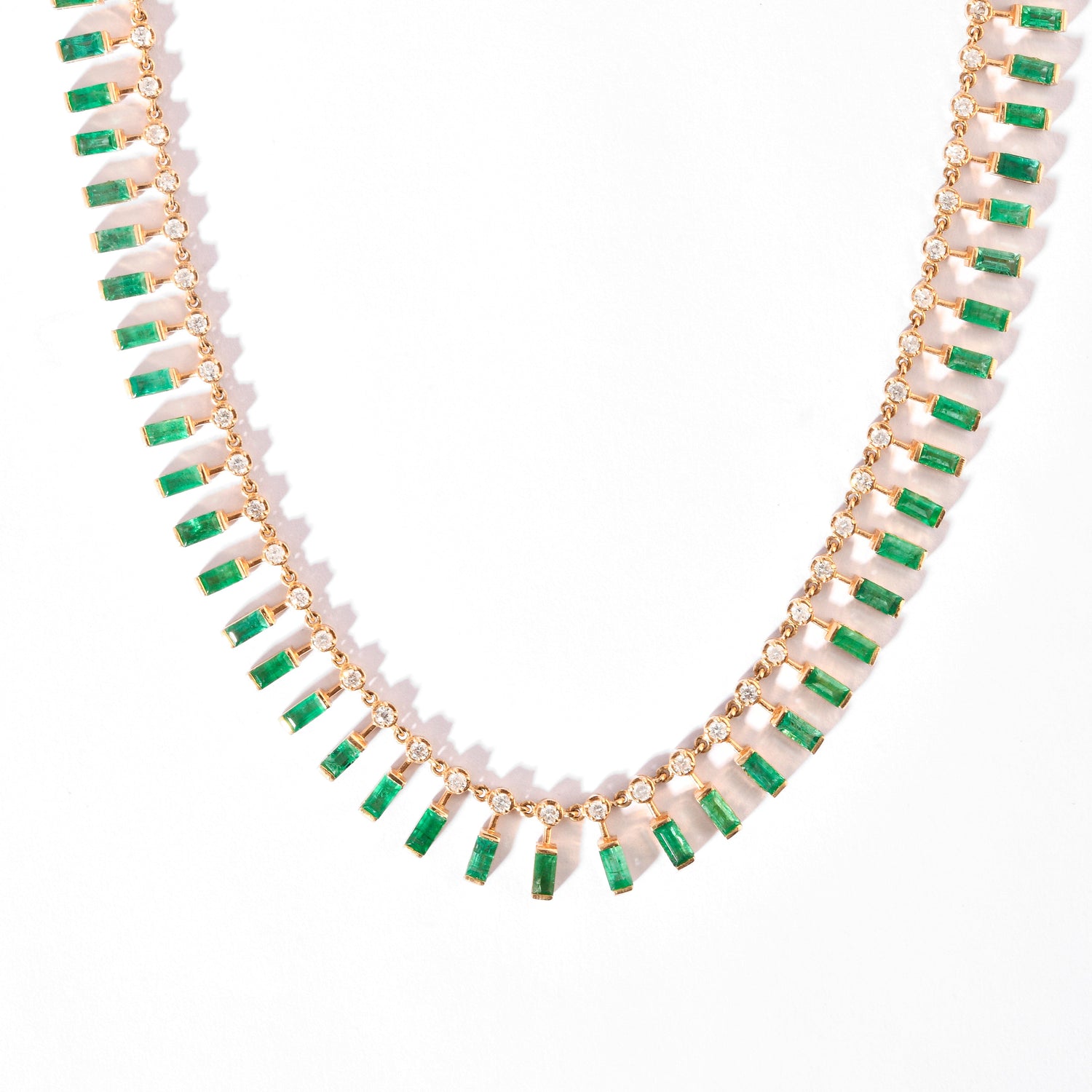 Emerald &amp; Diamond Princess Necklace