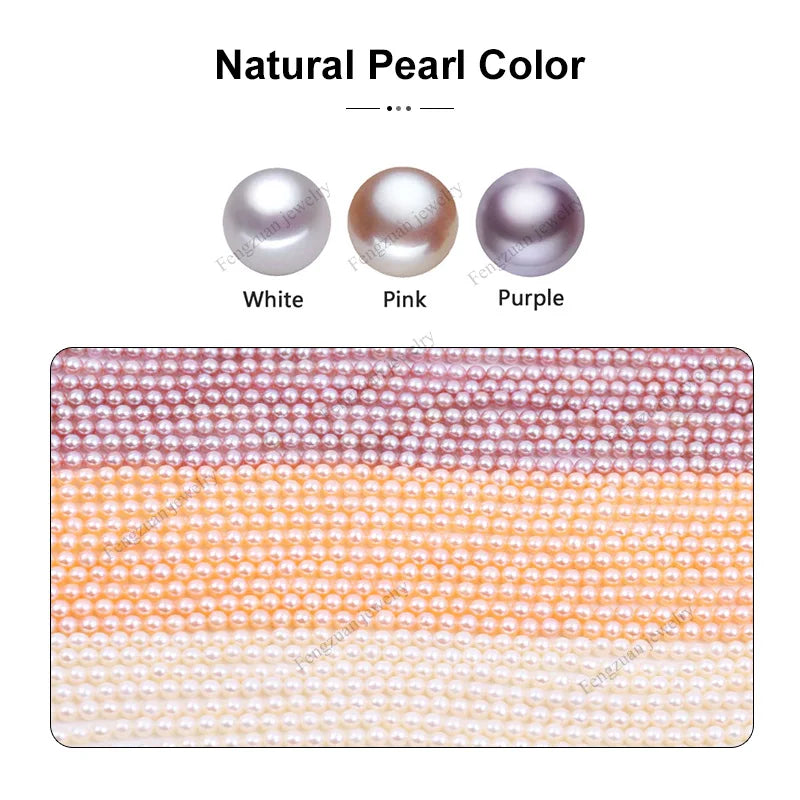 4A 4A+ Natural Freshwater Round Pearl Strand Chain Wholesale Price Jewelry Making DIY Necklace for Woman Gifts