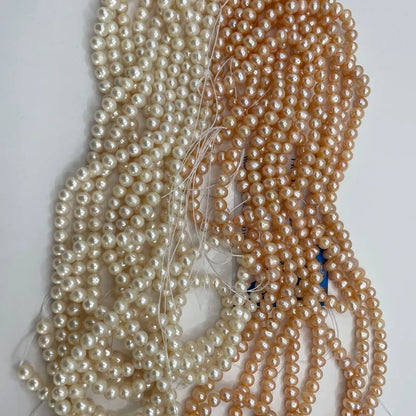 4A 4A+ Natural Freshwater Round Pearl Strand Chain Wholesale Price Jewelry Making DIY Necklace for Woman Gifts