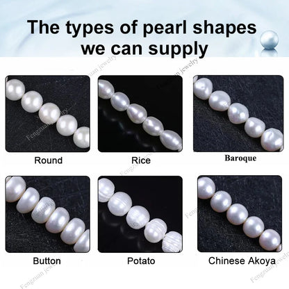 4A 4A+ Natural Freshwater Round Pearl Strand Chain Wholesale Price Jewelry Making DIY Necklace for Woman Gifts