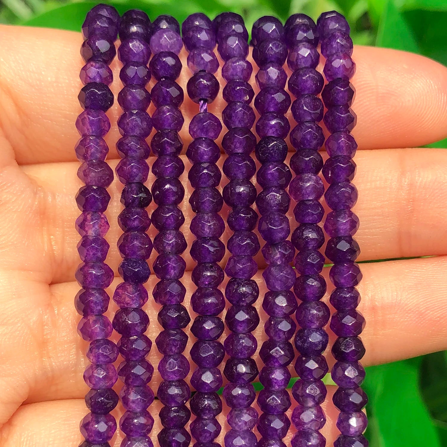 3x5mm Natural Rondelle Stone Beads Faceted Red Rubys Aquamarines Sapphires Beads for Jewelry Making Diy Bracelet Accessories